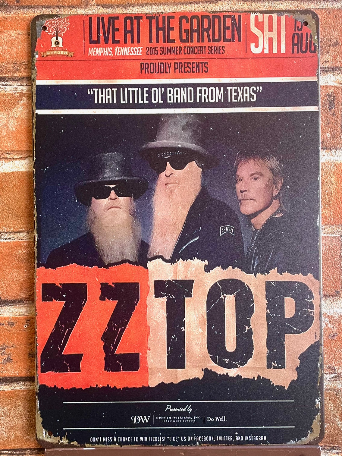 ZZTOPティンサイン 看板 ブリキ看板 インテリア ディスプレイ レトロ  アメリカン雑貨