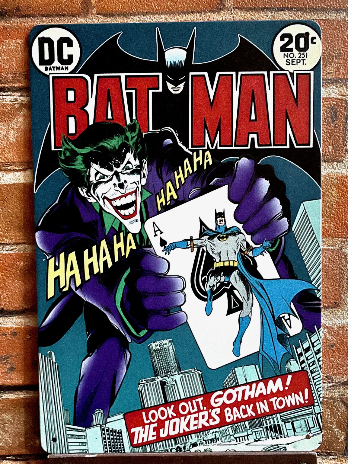 BATMAN HAHAHAティンサイン  看板 ブリキ看板 インテリア ディスプレイ レトロ  アメリカン雑貨