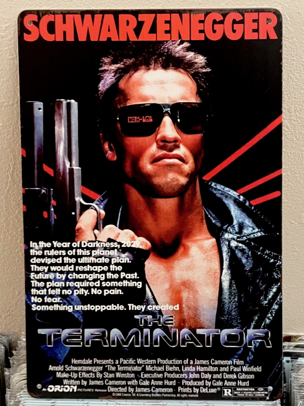 ターミネーター ティンサイン 映画  看板 アメリカン インテリア ディスプレイ