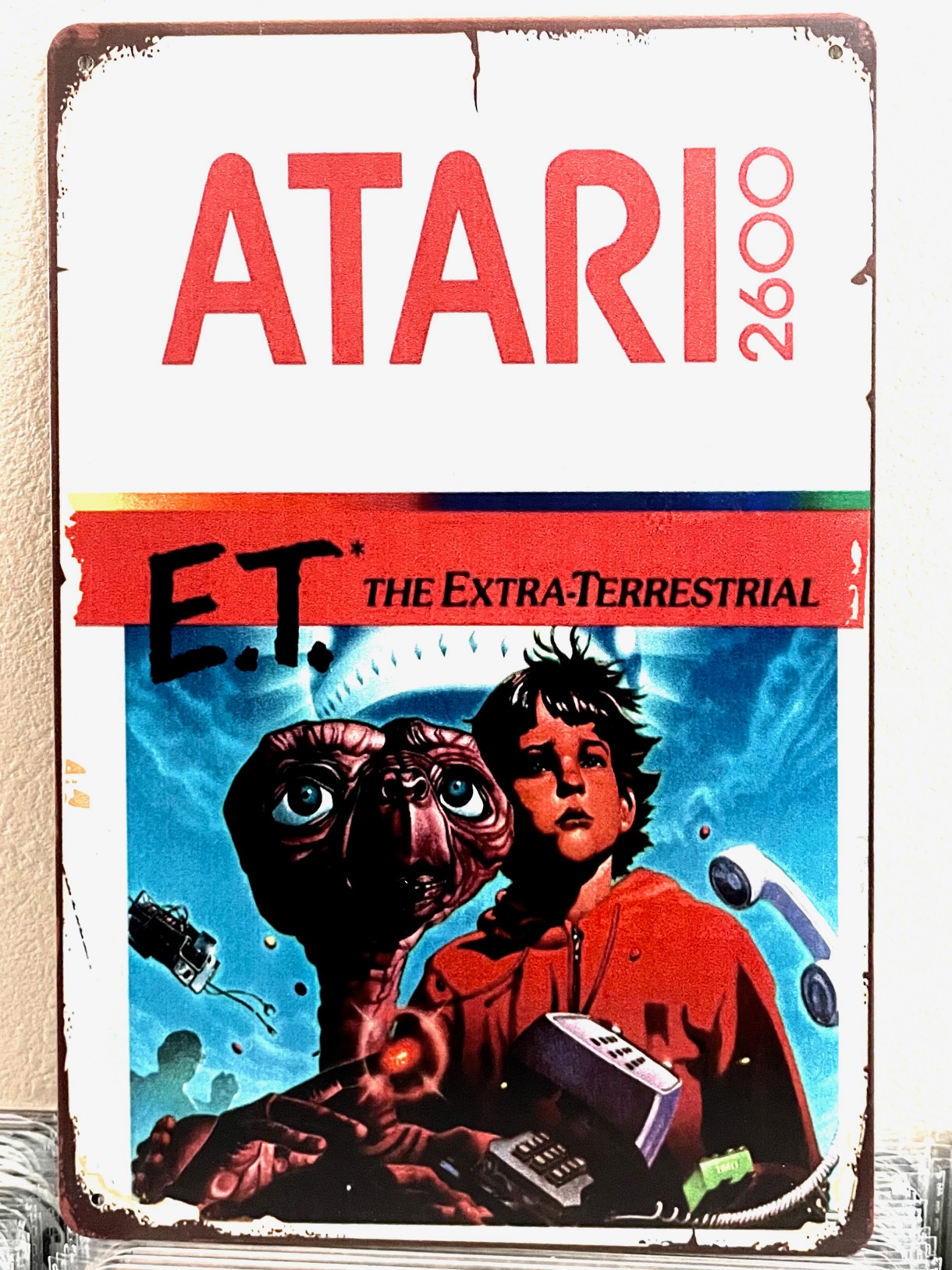 E.T ATARIティンサイン看板 ブリキ看板 インテリア ディスプレイ レトロ  アメリカン雑貨