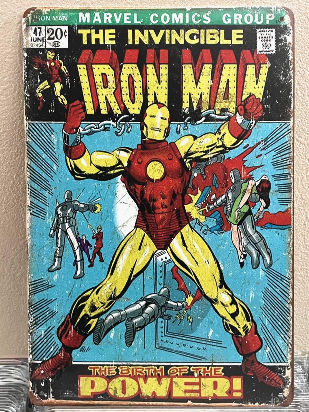 THE INVINCIBLEティンサイン看板 ブリキ看板 インテリア ディスプレイ レトロ  アメリカン雑貨