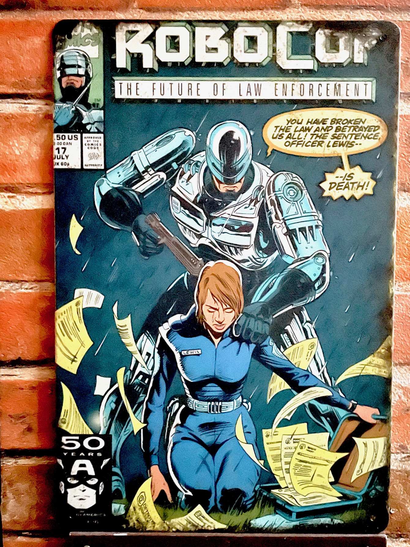 ROBOCOP THEFUTUREティンサイン  看板 ブリキ看板 インテリア ディスプレイ レトロ  アメリカン雑貨