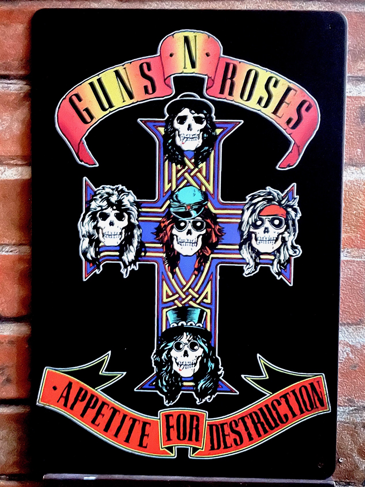 GUNS APPETITEティンサイン  看板 ブリキ看板 インテリア ディスプレイ レトロ  アメリカン雑貨