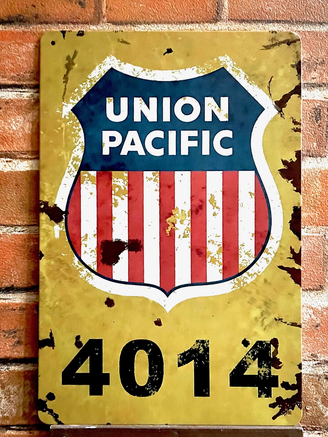 UNION PACIFICティンサイン  看板 ブリキ看板 インテリア ディスプレイ レトロ  アメリカン雑貨