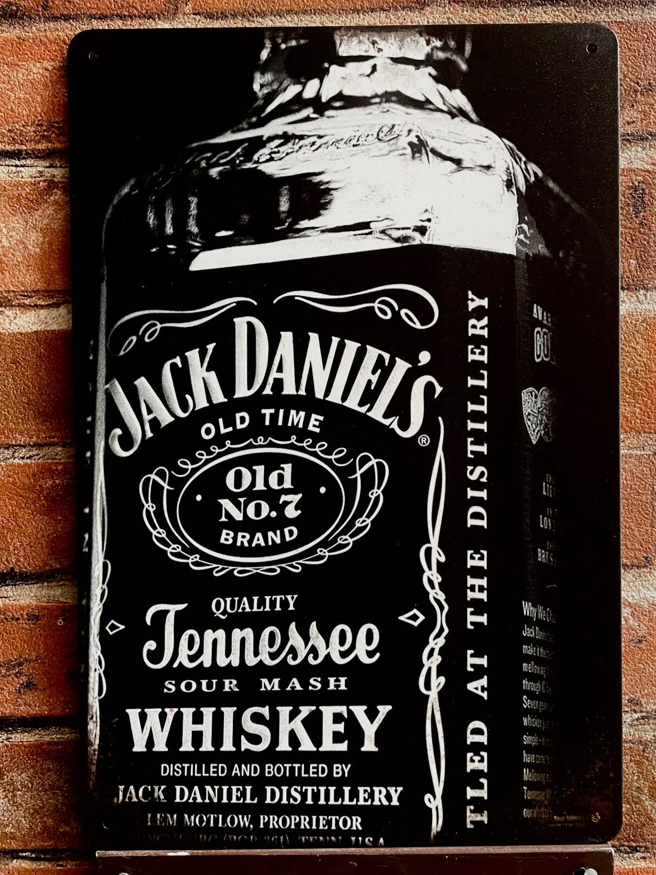 JACK D ボトルティンサイン  看板 ブリキ看板 インテリア ディスプレイ レトロ  アメリカン雑貨