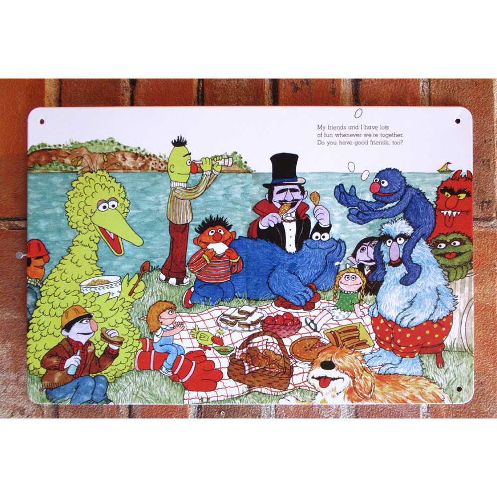 セサミヨコ ティンサイン  看板 ブリキ看板 インテリア ディスプレイ レトロ  アメリカン雑貨