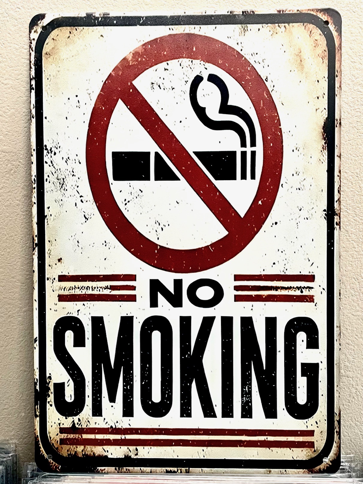 NO SMOKING WHTティンサイン看板 ブリキ看板 インテリア ディスプレイ レトロ  アメリカン雑貨