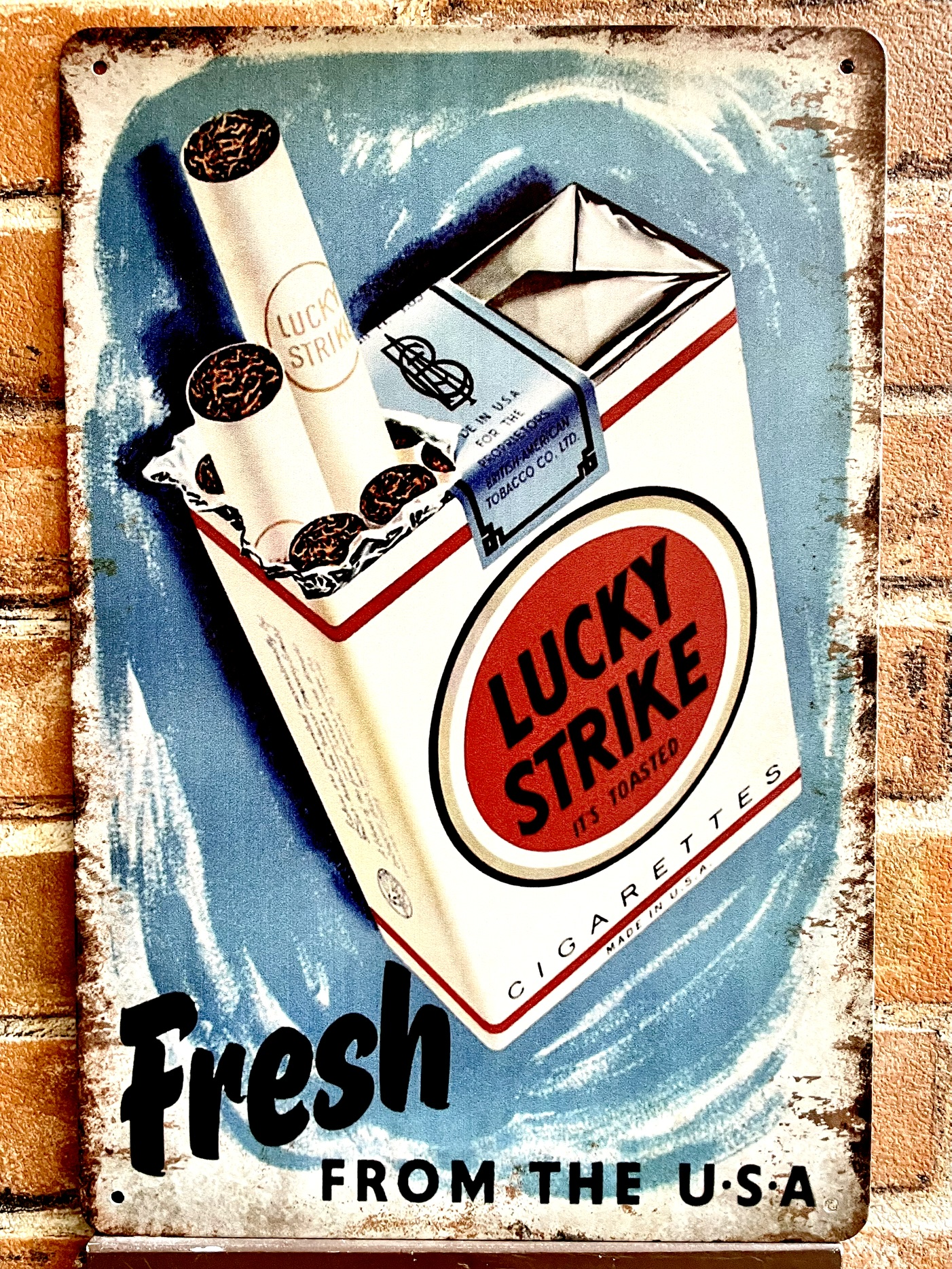 LUCKY FRESH看板 ブリキ看板 インテリア ディスプレイ レトロ  アメリカン雑貨