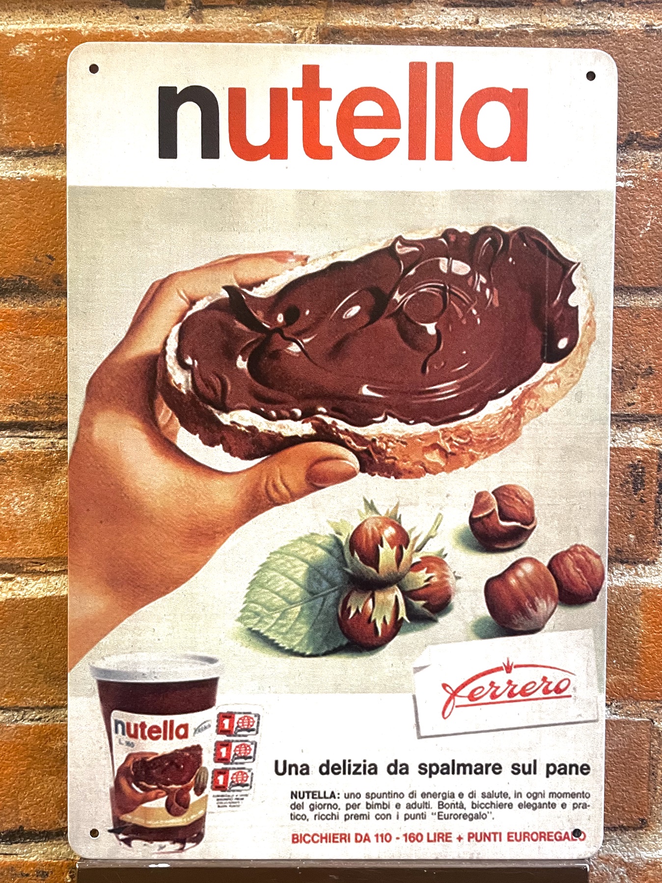 NUTELLA看板 ブリキ看板 インテリア ディスプレイ レトロ  アメリカン雑貨