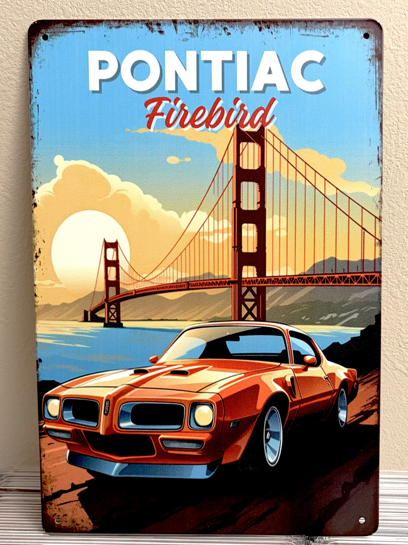 PONTIAC看板 ブリキ看板 インテリア ディスプレイ レトロ  アメリカン雑貨