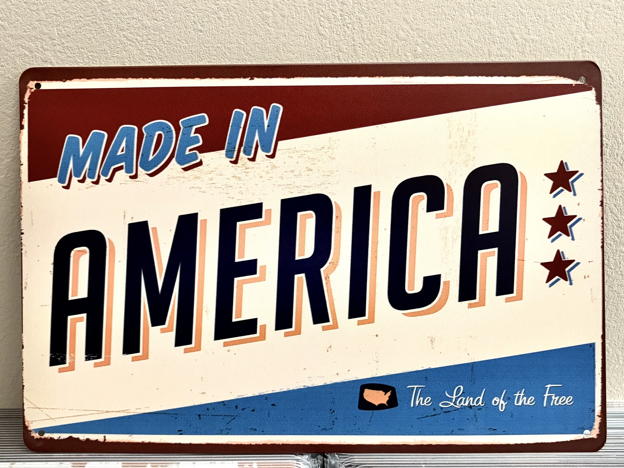 MADE IN AMERICA看板 ブリキ看板 インテリア ディスプレイ レトロ  アメリカン雑貨