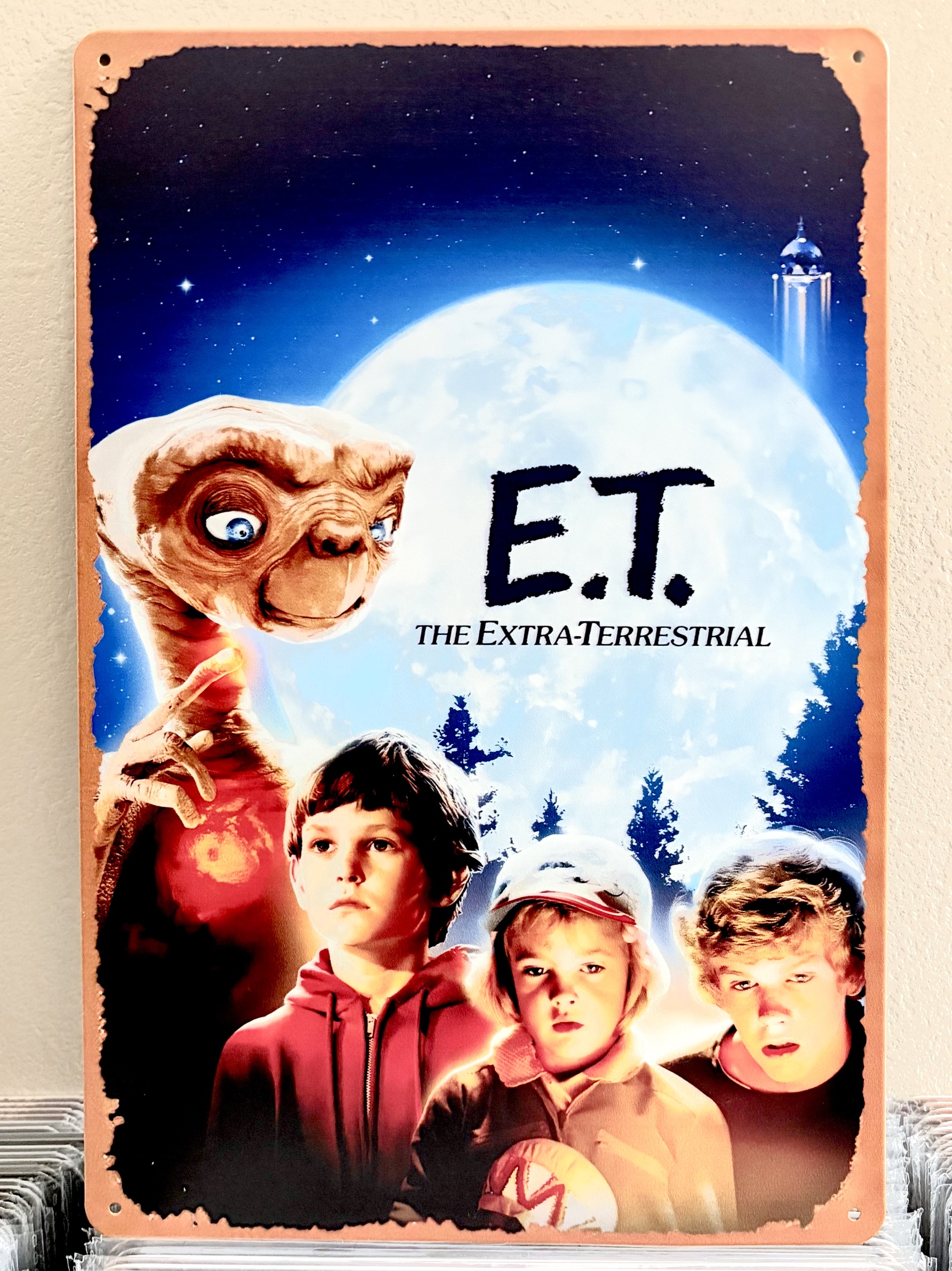 E.T. EXTRA看板 ブリキ看板 インテリア ディスプレイ レトロ  アメリカン雑貨