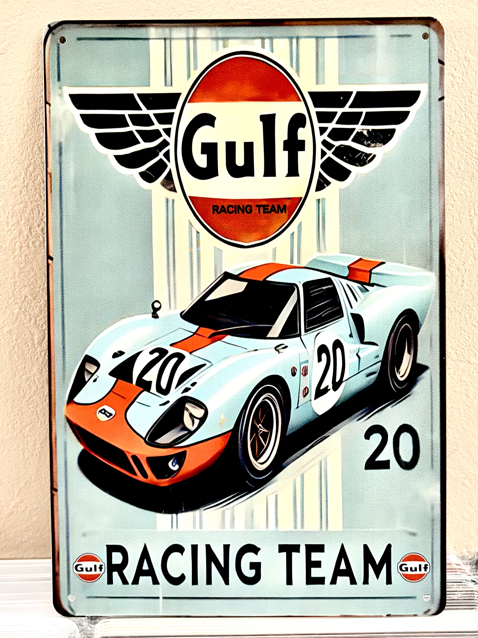 GULF20 看板 ブリキ看板 インテリア ディスプレイ レトロ  アメリカン雑貨