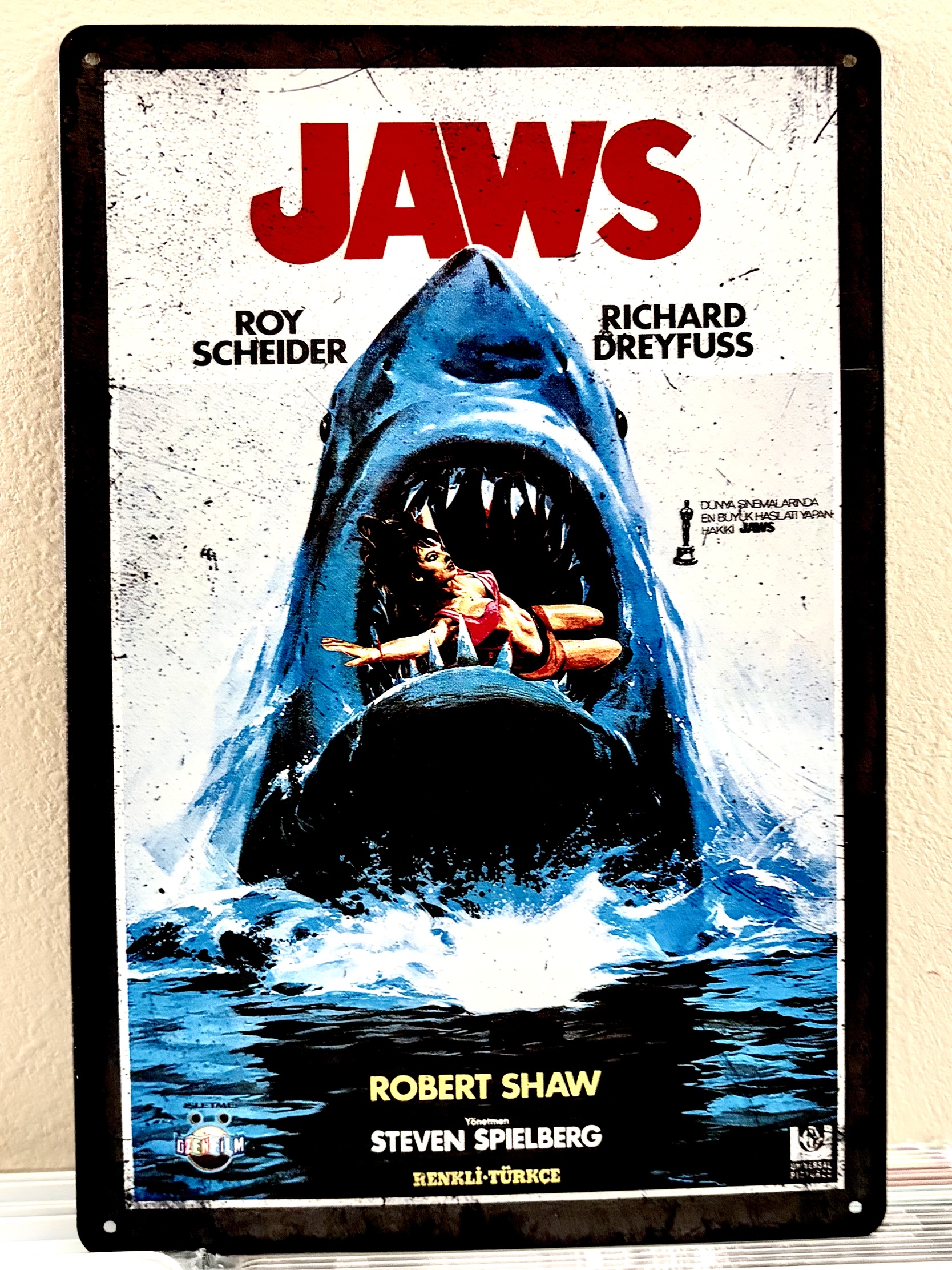 JAWS ROY RICHARD看板 ブリキ看板 インテリア ディスプレイ レトロ  アメリカン雑貨
