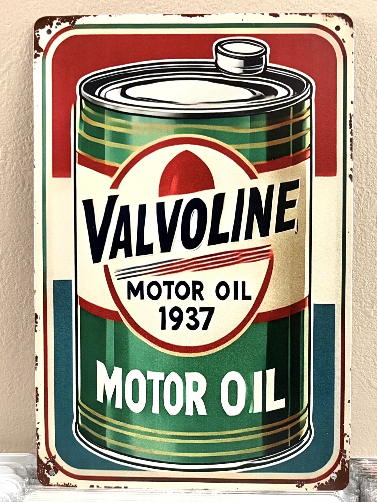 VALOLINE 看板 ブリキ看板 インテリア ディスプレイ レトロ  アメリカン雑貨