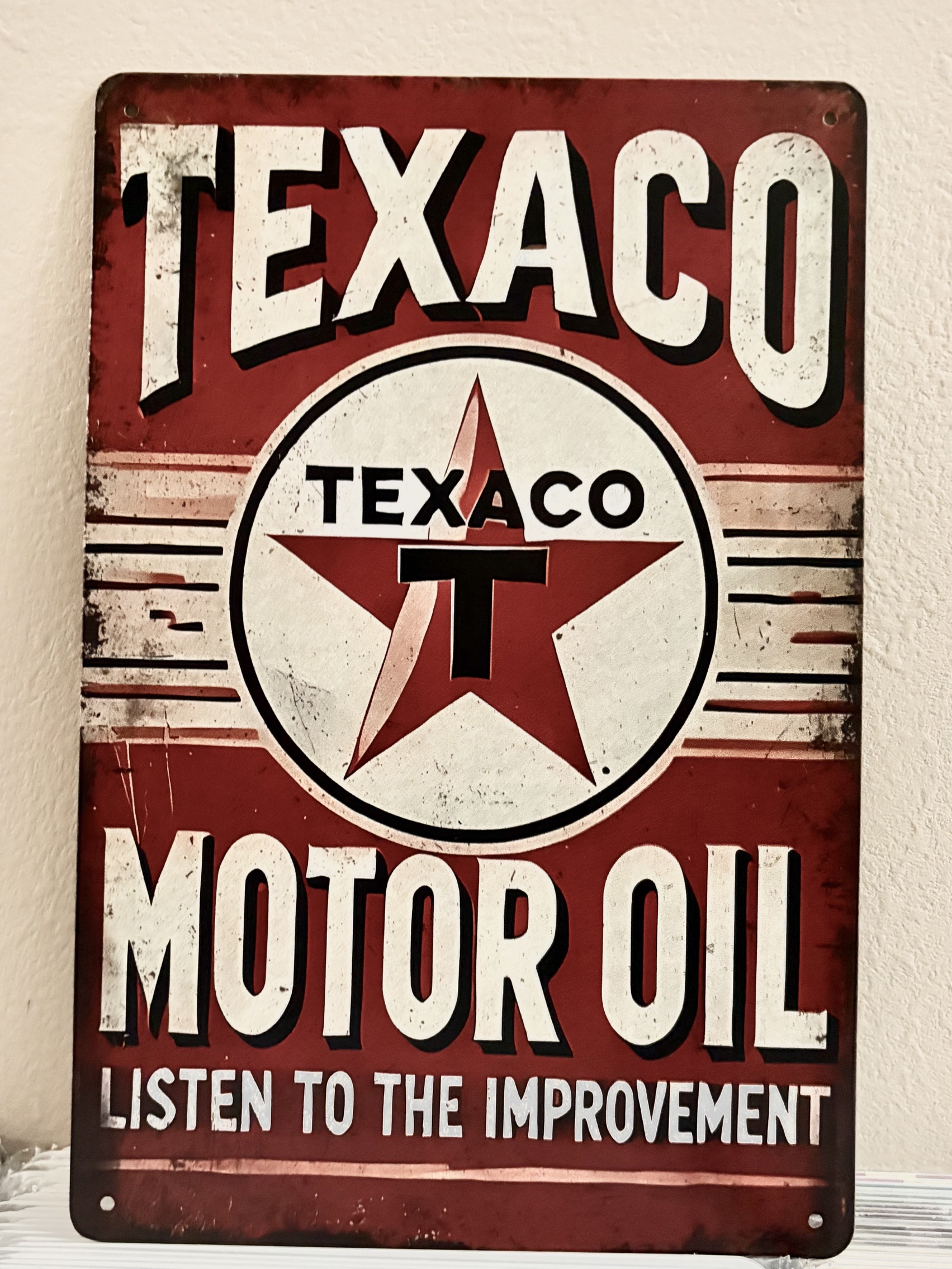 TEXACO REDティンサイン