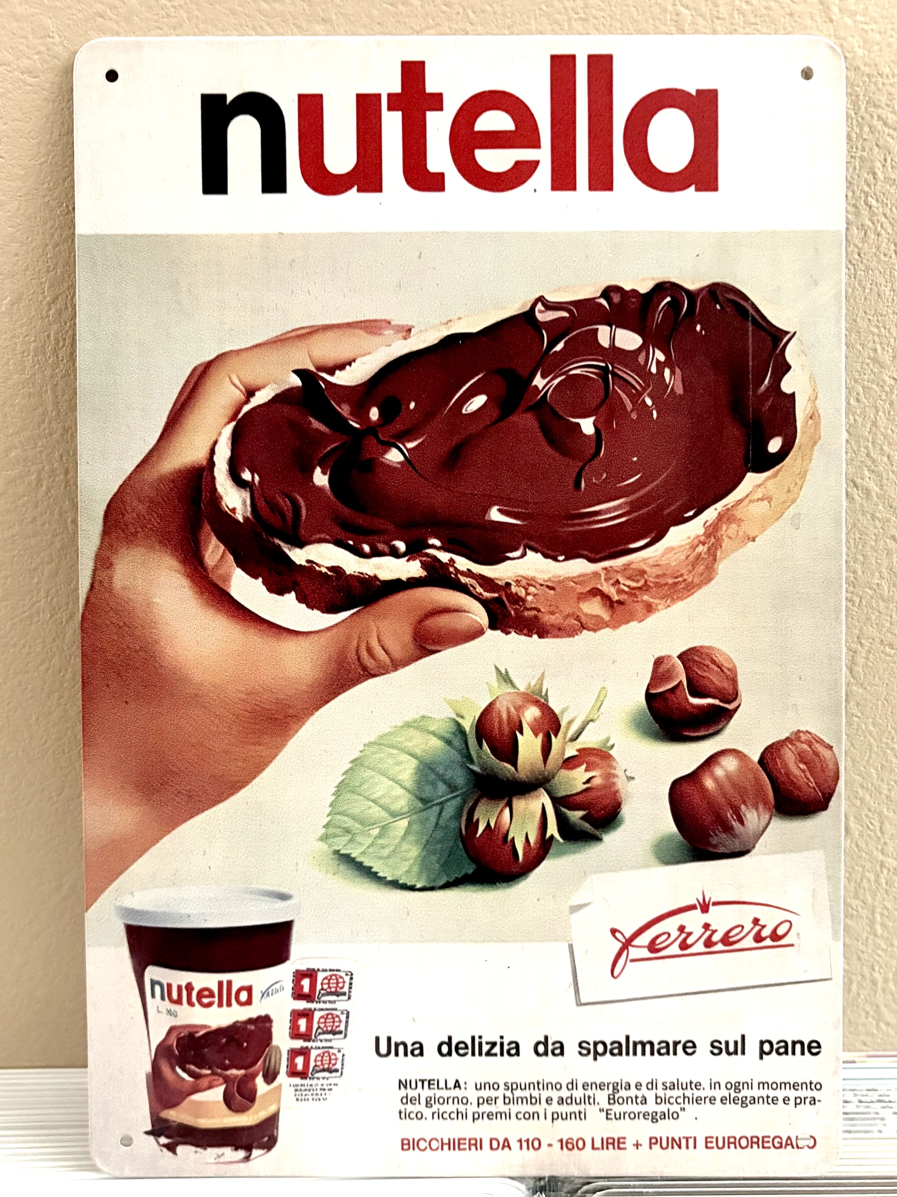 NUTELLA看板 ブリキ看板 インテリア ディスプレイ レトロ  アメリカン雑貨