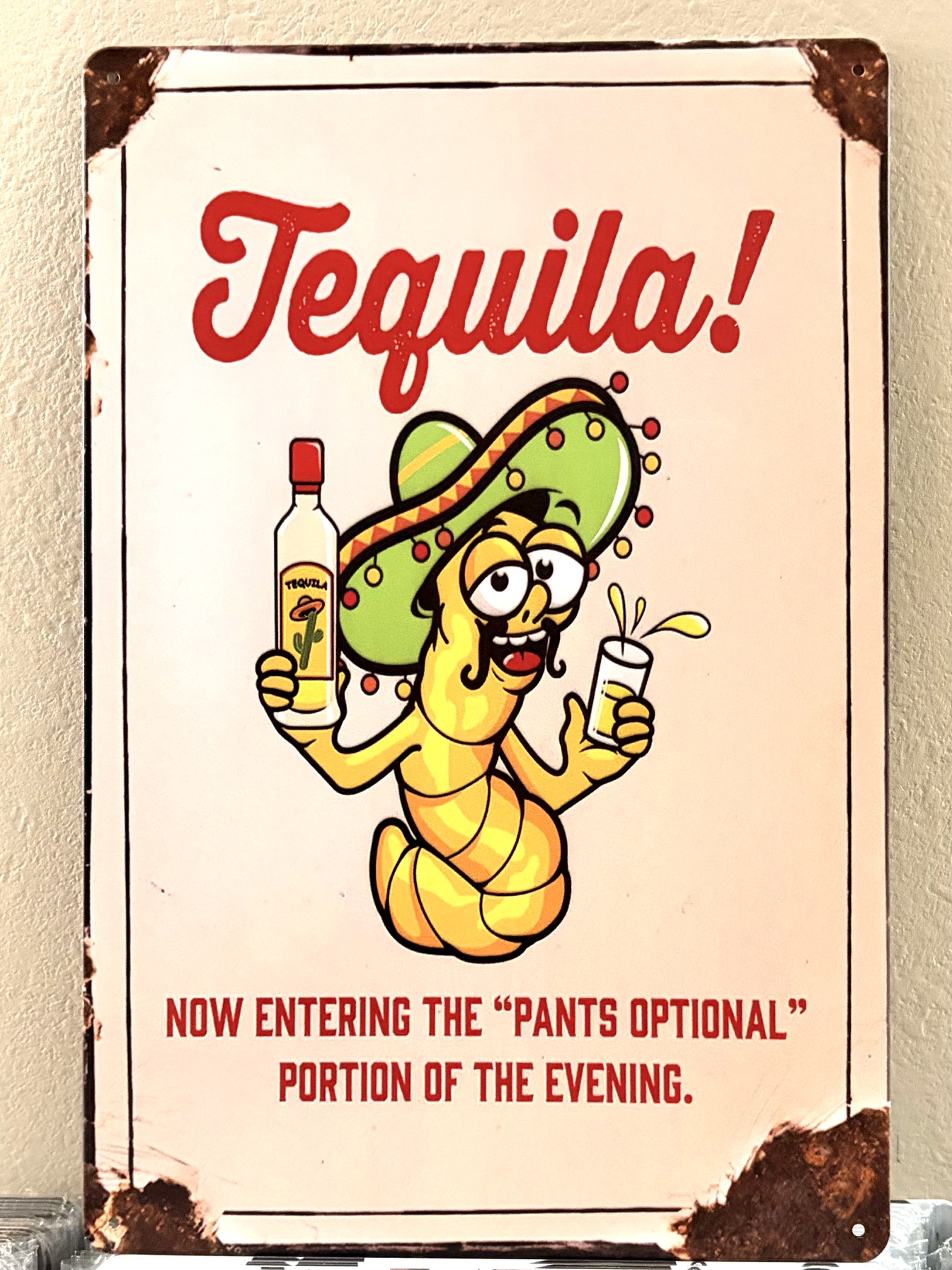 TEQUILA看板 ブリキ看板 インテリア ディスプレイ レトロ  アメリカン雑貨