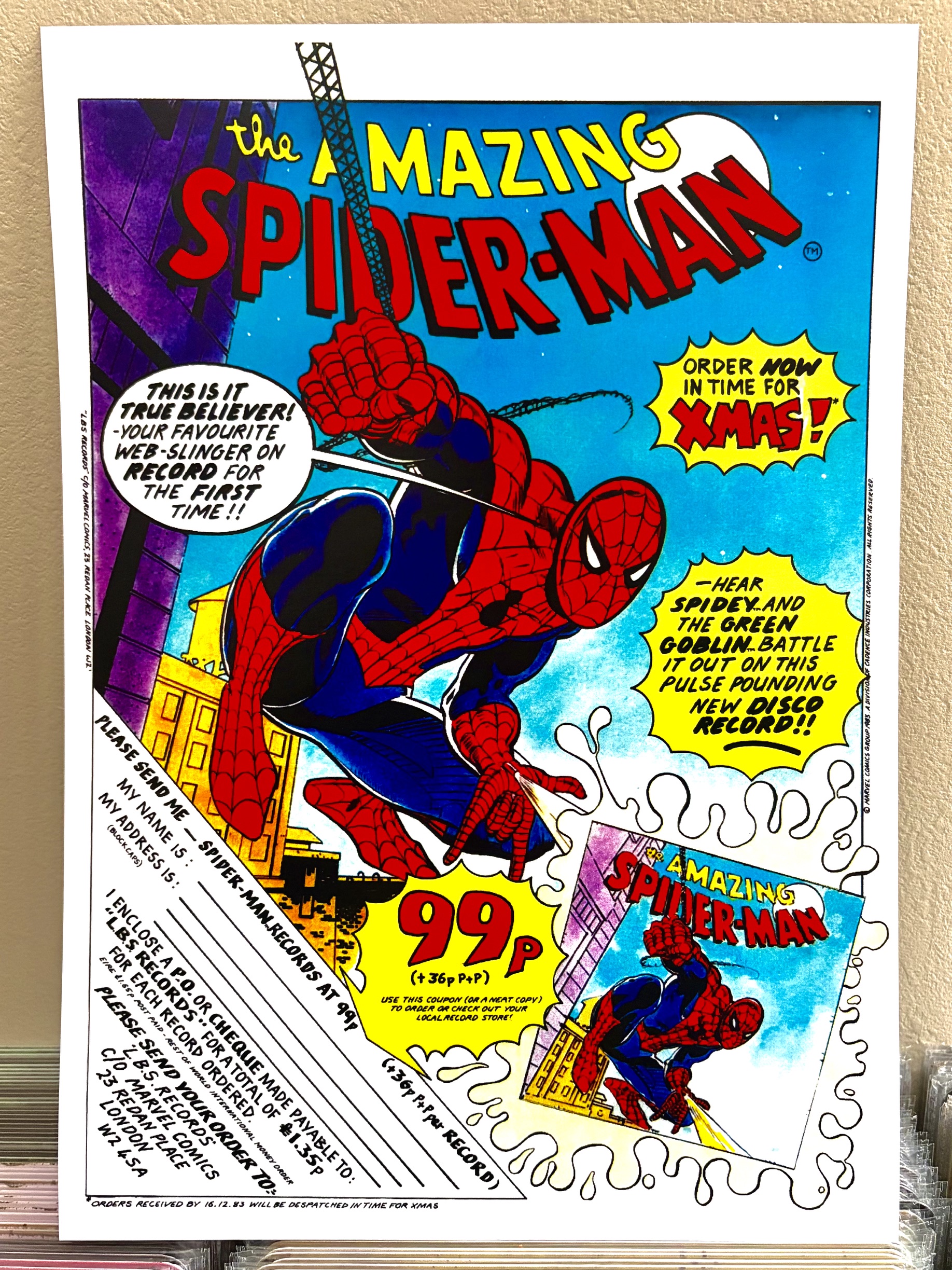 SPIDER XMAS B4サイズポスター