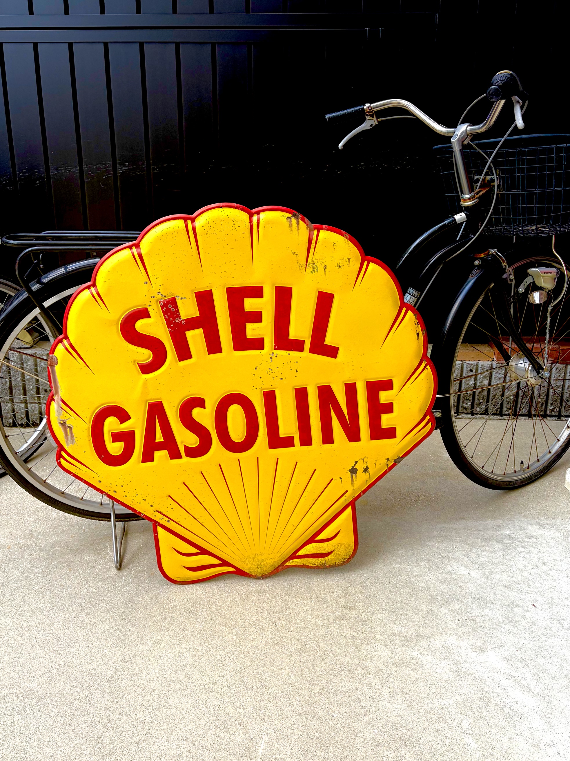 シェル（アメリカライセンス）エンボス加工看板　LA直輸入