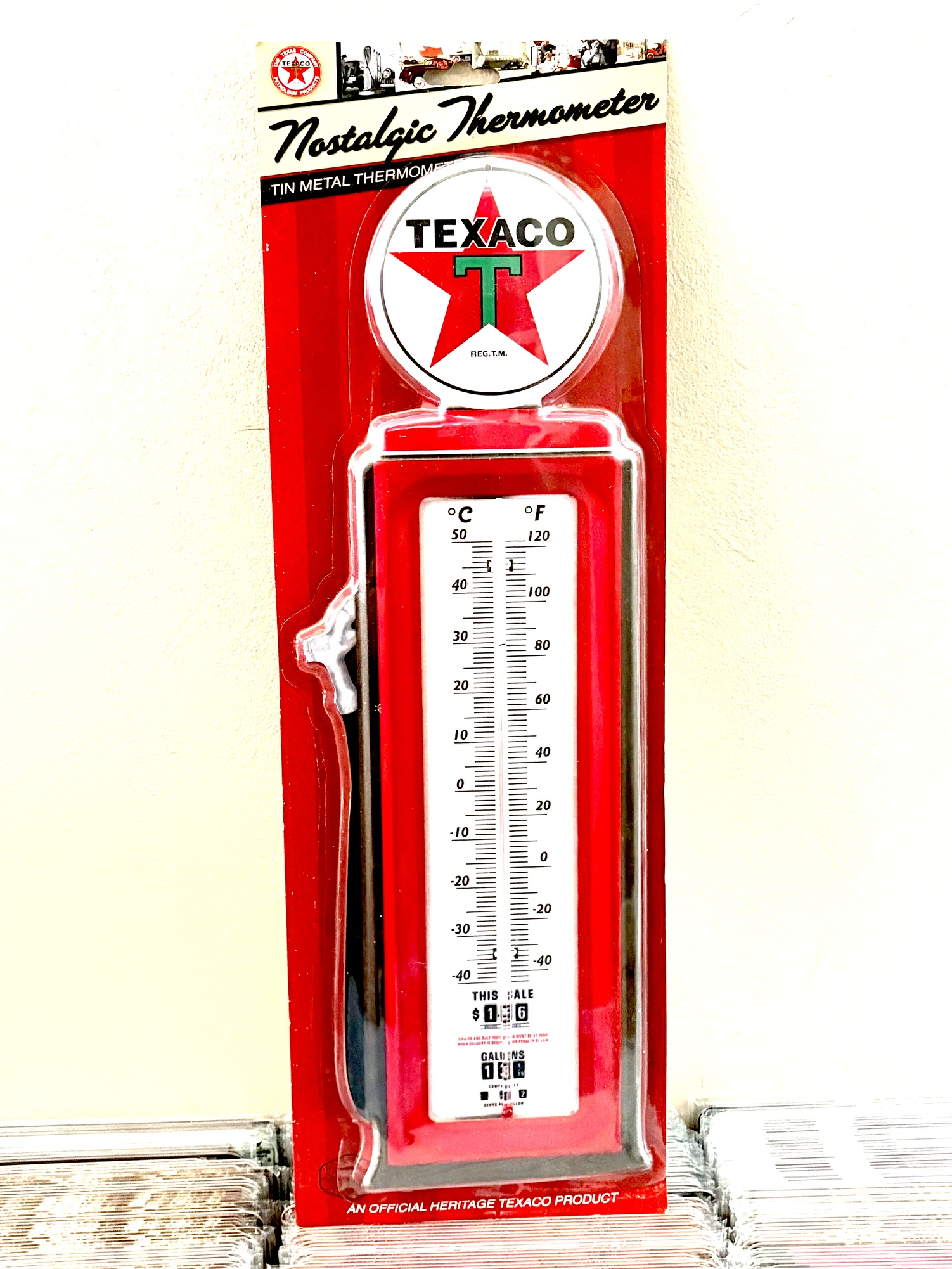 ガスポンプ型メタルサーモ　 TEXACO  LA直輸入Z602