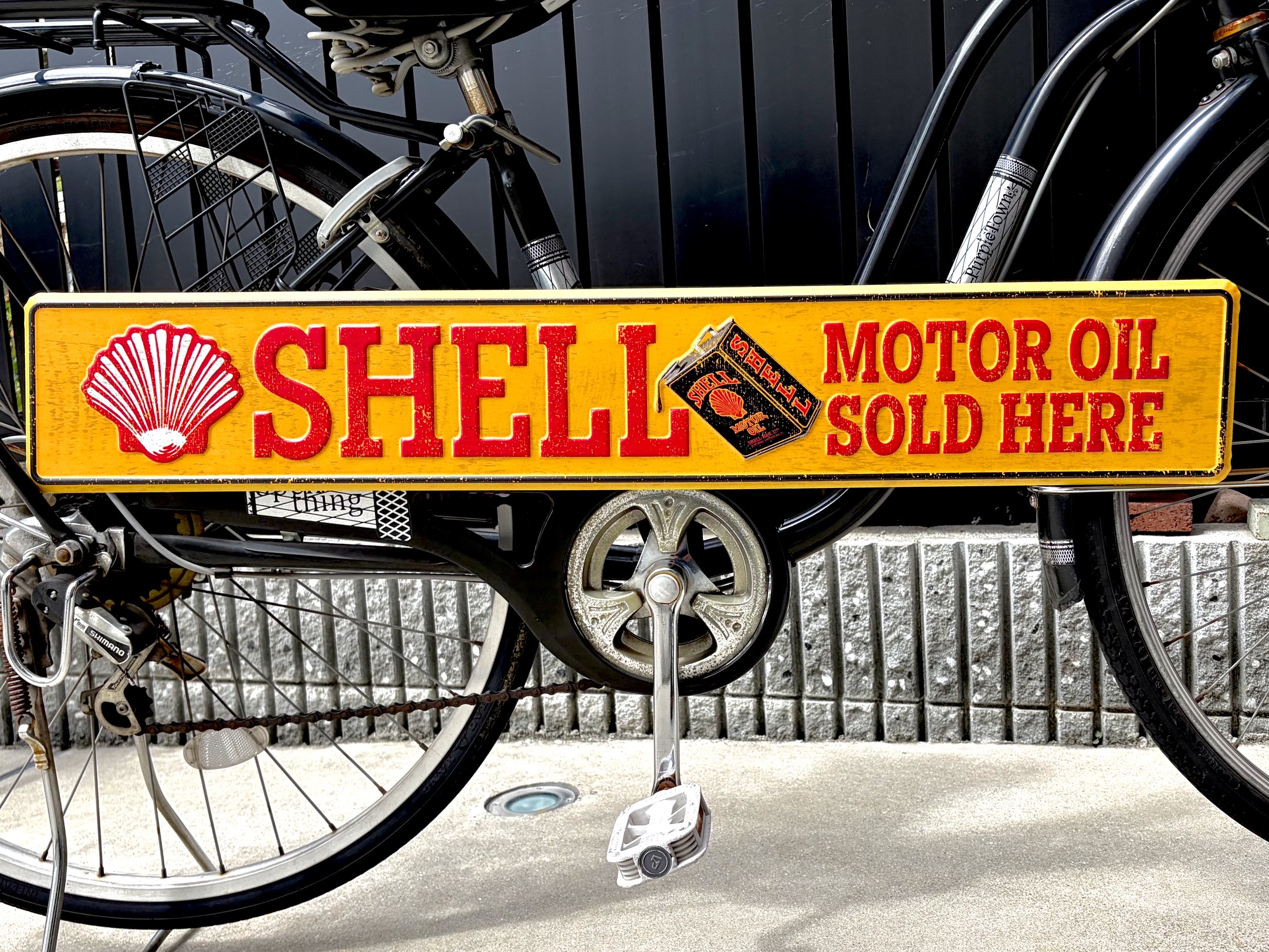 shell　ビッグメタルストリートサインLA直輸入