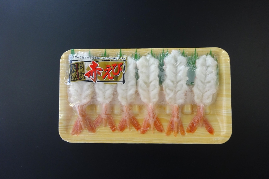 赤エビ(開き) ６尾/p　ｱﾙｾﾞﾝﾁﾝ