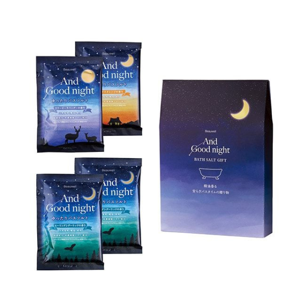 【B】アンドグッドナイト　ゆったりバスソルトギフト　4包入