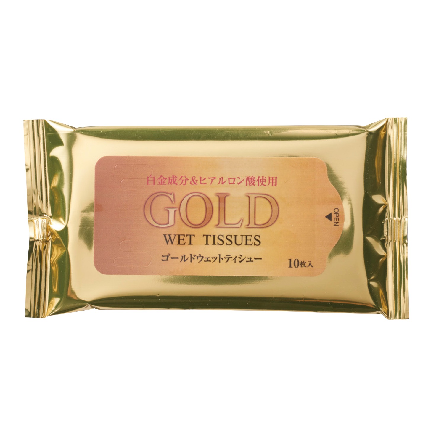 【E】ゴールドウェットティッシュ 10枚入