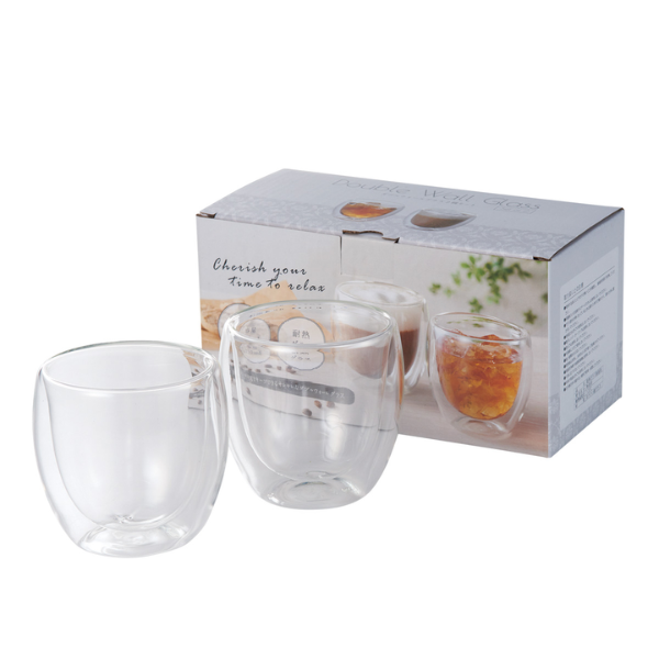 【E】ダブルウォールグラス 2個セット
