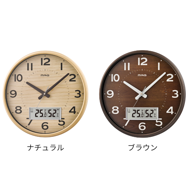 【J】MAG　デジアナ電波掛時計　ゴーフル　各2色