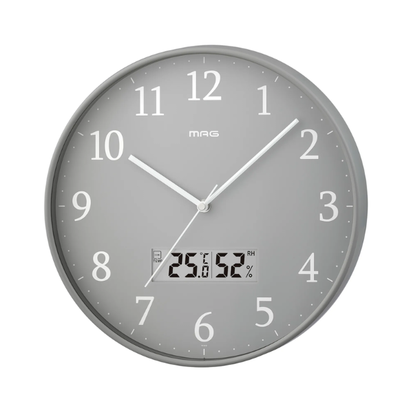 【J】MAG　電波アナデジ掛時計　グリージョ