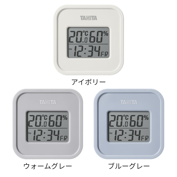 【A】タニタ　デジタル温湿度計　各3色