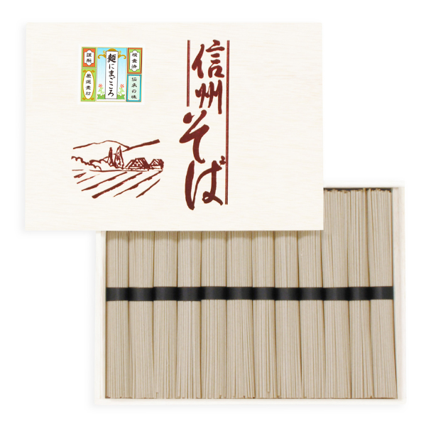 【ZA】信州そば（木箱ギフト）50g×12束入