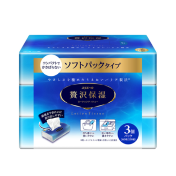 エリエール　贅沢保湿ソフトパック 130W×3P