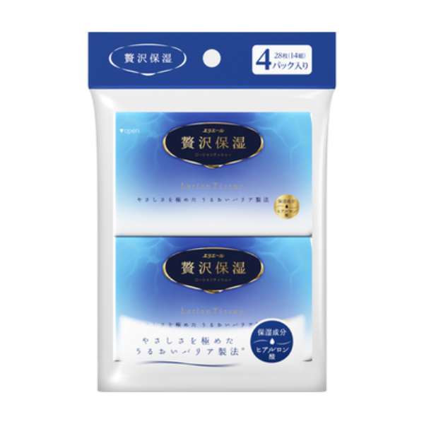 エリエール　贅沢保湿ポケット 14W×4P