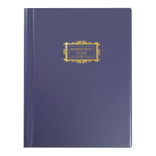 【ZA】A4証券ファイル（紺）再生PVC