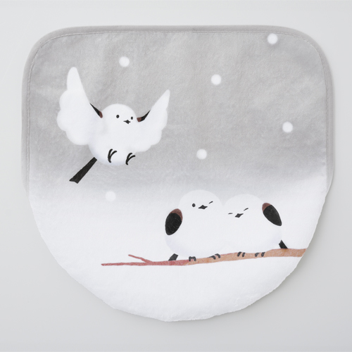 かわいいシマエナガのトイレふたカバー　※amazon展開NG、売価厳守