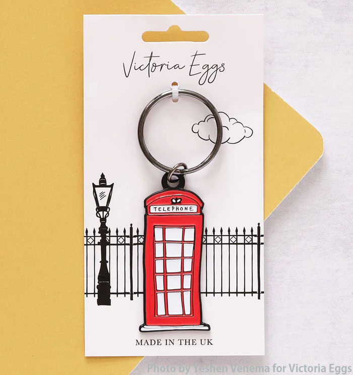 ヴィクトリア エッグス キーホルダー テレフォンボックス