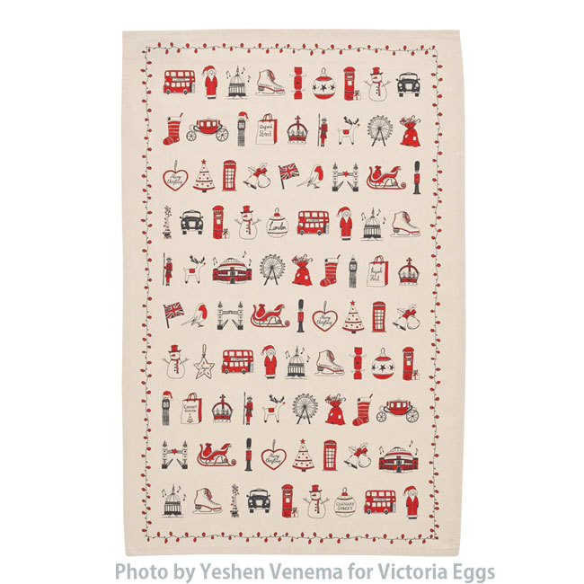 ヴィクトリア エッグス ティータオル ロンドン クリスマス