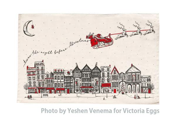 ヴィクトリア エッグス ティータオル サンタのソリ