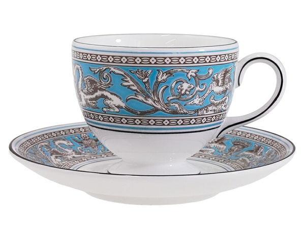 ウェッジウッド（WEDGWOOD） フロレンティーン・ターコイズ ティーカップ＆ソーサー リー【並行輸入品】