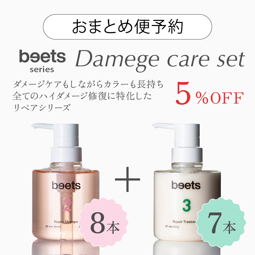【!!11月初旬入荷予定!!】【おまとめ便予約】beets ダメージケアセット 15本(特別価格5％OFF)