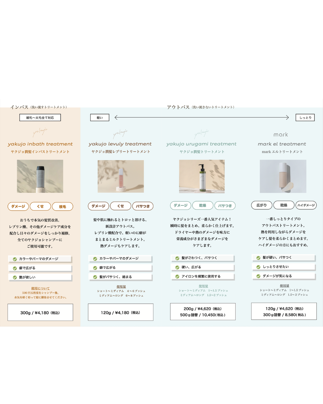 アウトバスシリーズPOP【サロン様展示用】