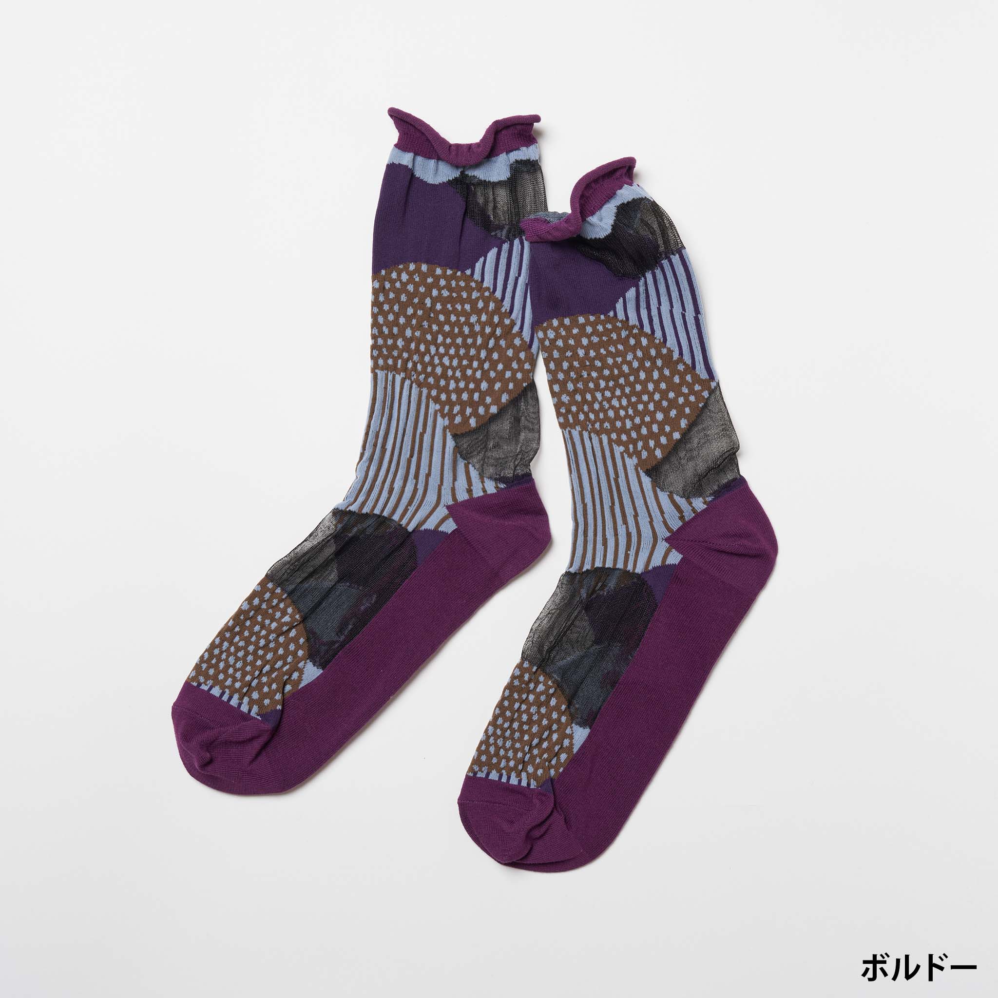 vuori / 山　シースルーソックス　（3色）