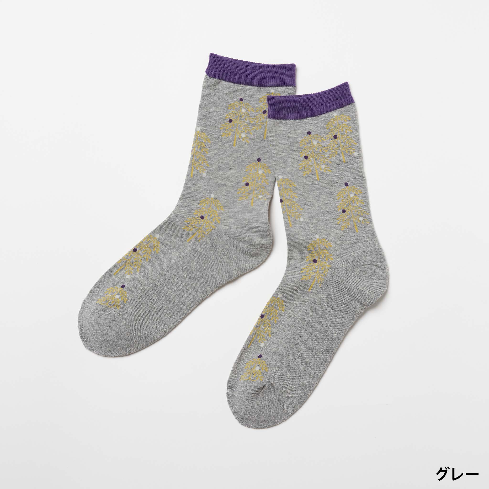 puita / 木々　クルーソックス　（3色）