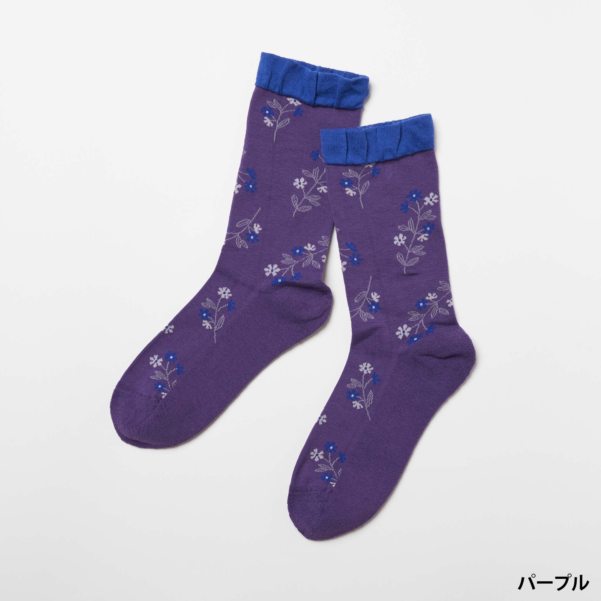 pieni kukka / 小花　クルーソックス　（3色）