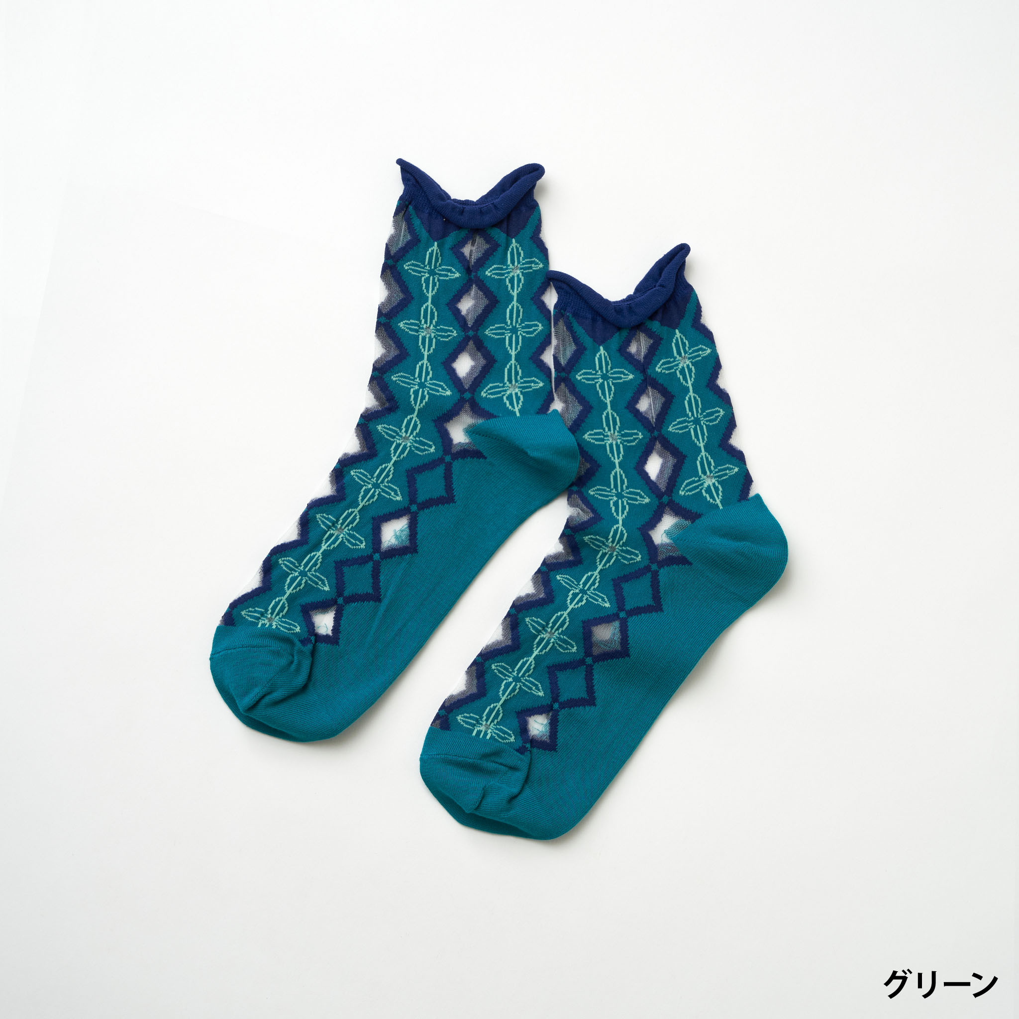 apila / 四つ葉　シースルーソックス　（3色）