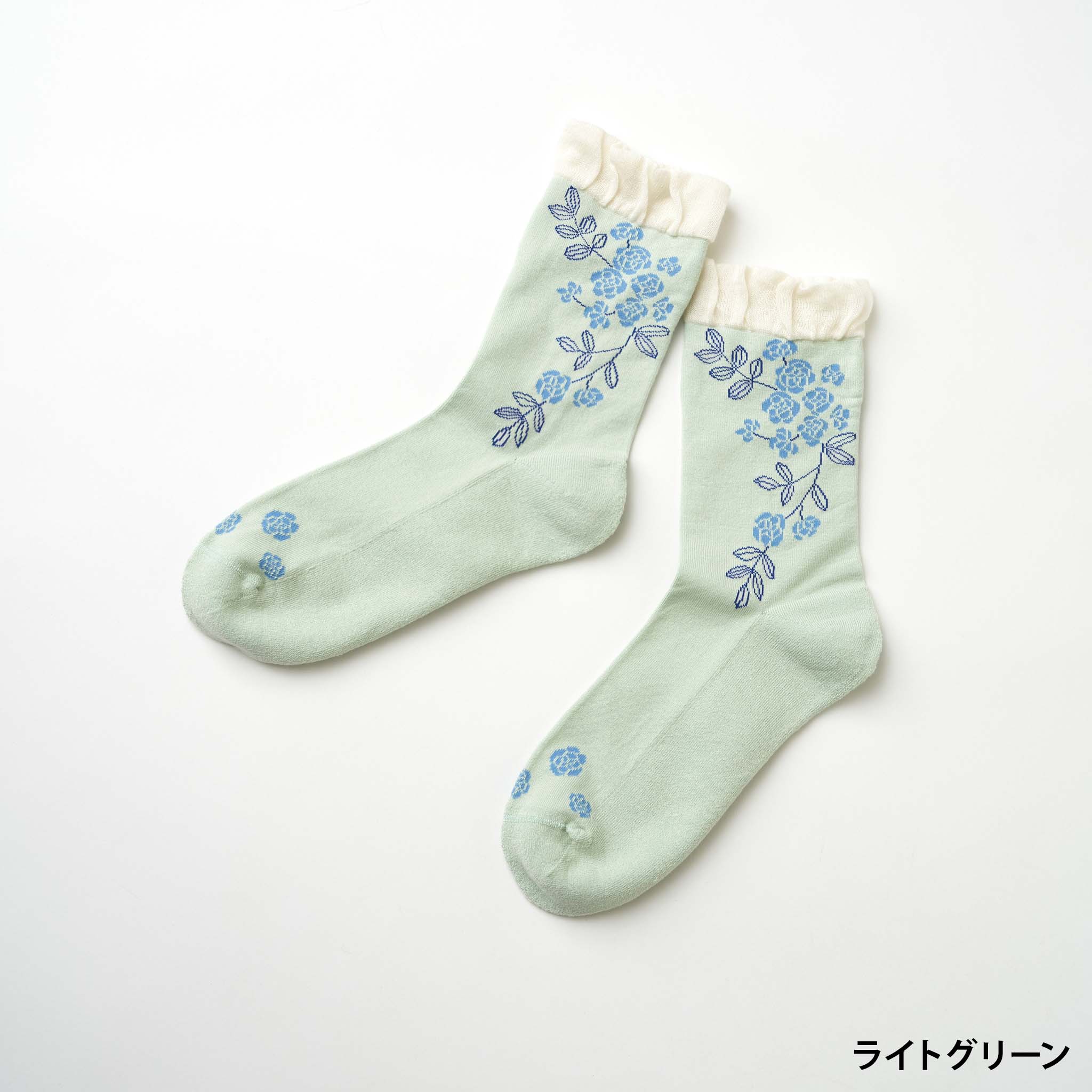 ruusu / モッコウバラ　クルーソックス（3色）