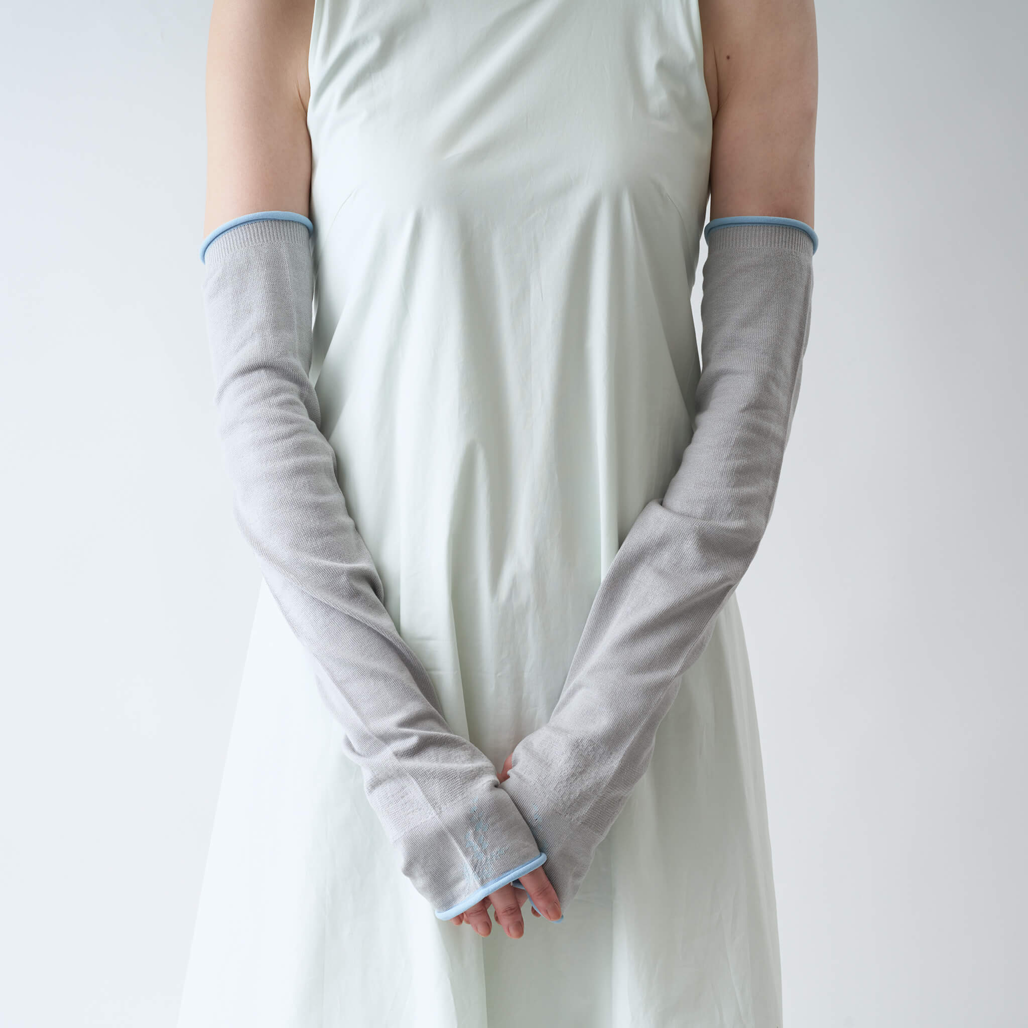 mimoosa　シルクコットン　アームカバー　（3色）